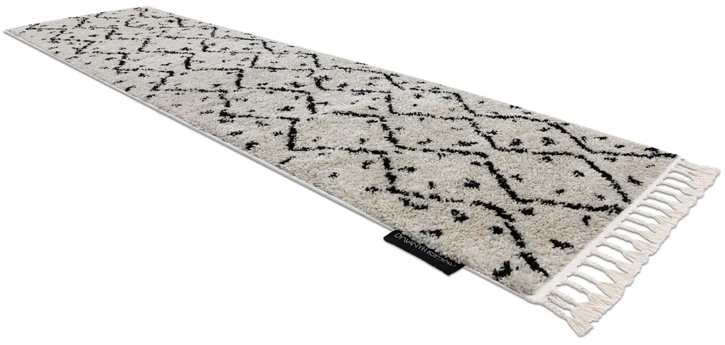 Tapijt, Vloerbekleding BERBER TETUAN B751 zigzag , crème - voor keuken, naar de gang