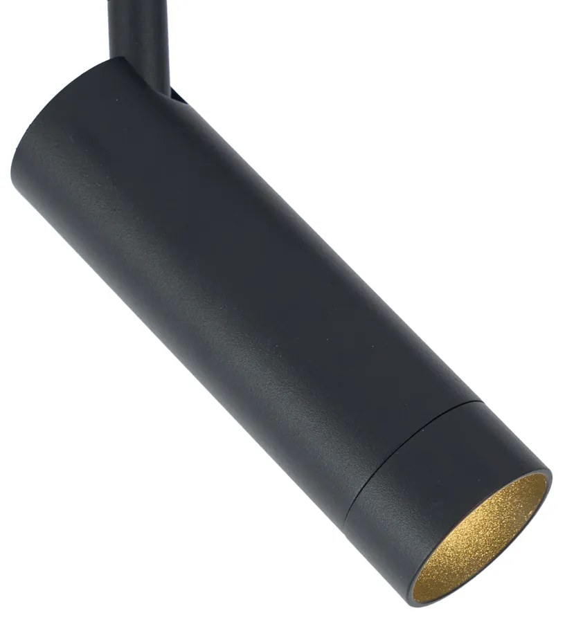 Moderne spot zwart voor railsysteem 1-fase GU10 35mm - Slimline Uzzy