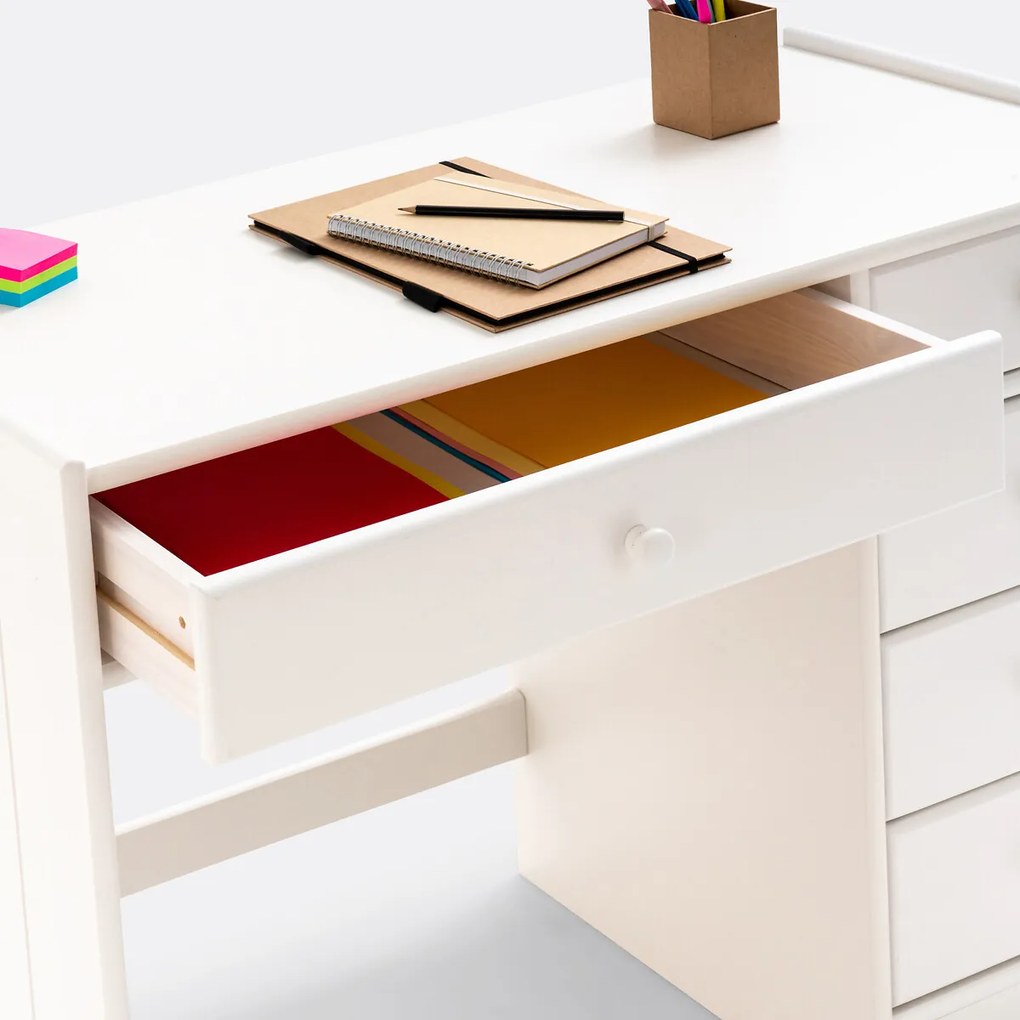 Bureau in massief grenenhout en MDF, GABY