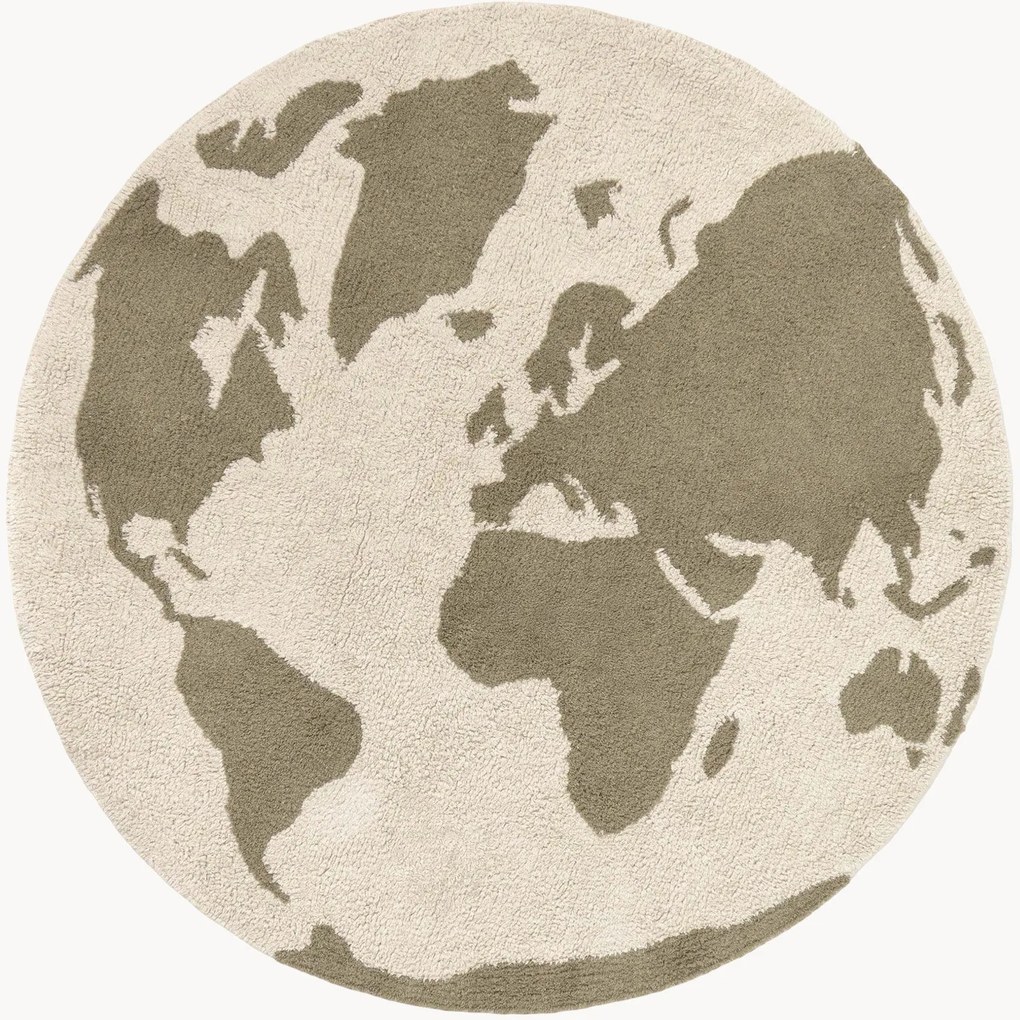 Handgemaakt rond kindervloerkleed terug naar school, wasbaar