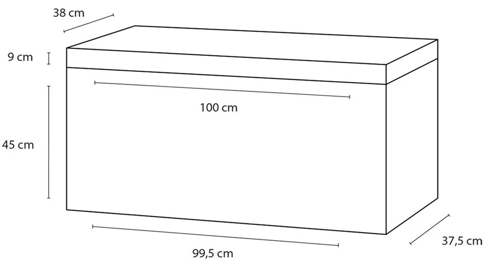 Differnz Somero badmeubelset 100cm antraciet