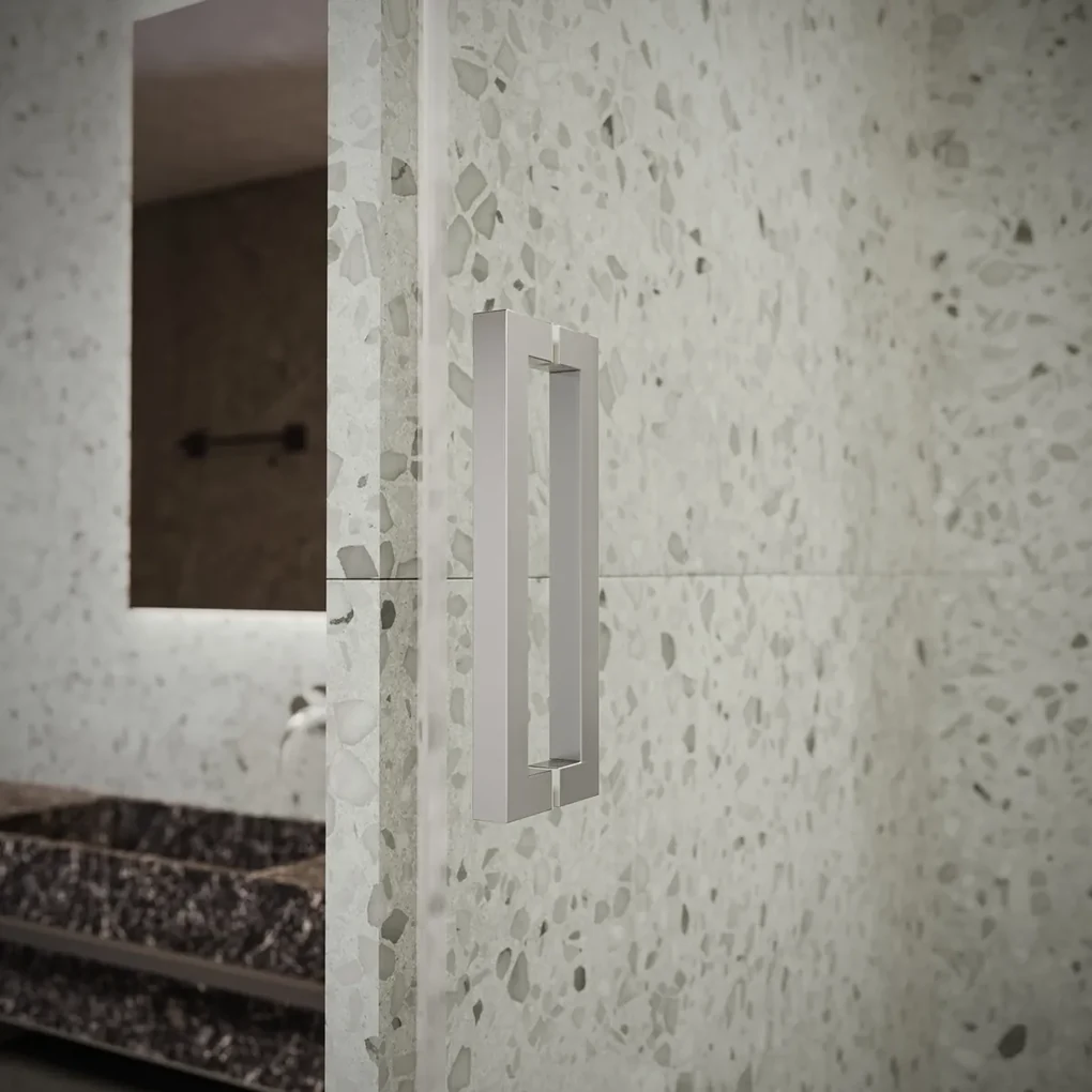 Saniclear Modern douchecabine 90x80 met 80cm deur anti-kalk chroom