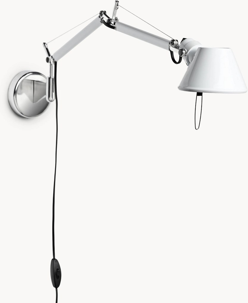 Grote verstelbare wandlamp Tolomeo Micro met stekker