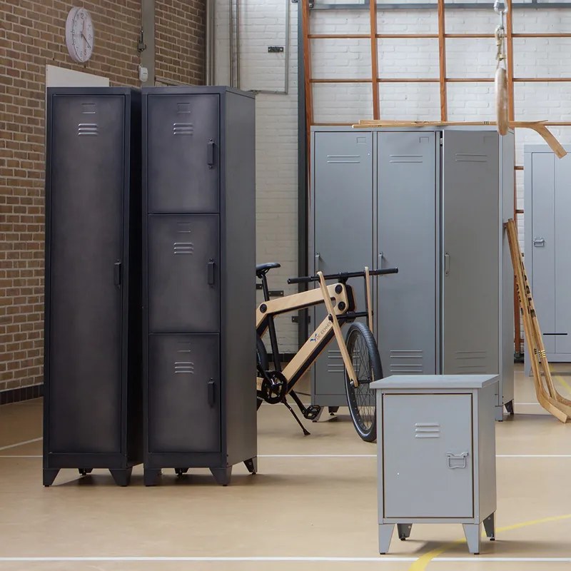 Woood Cas Smalle Lockerkast Metaal - 38x45.5x180cm.