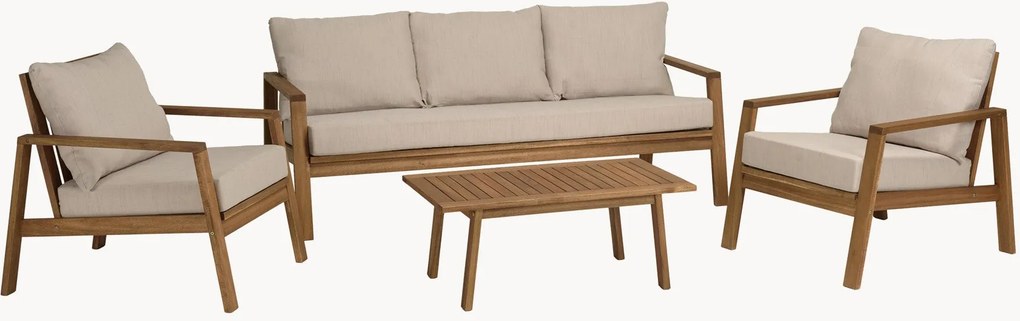 Tuin loungeset Vick van acaciahout, 4-delig