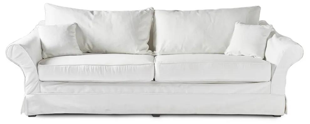 Rivièra Maison - Bond Street Sofa 3.5 Seater, oxford weave, alaskan white - Kleur: wit