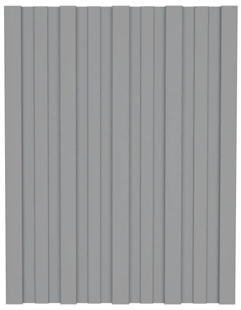 vidaXL Dakpanelen 36 st 60x45 cm gegalvaniseerd staal grijs