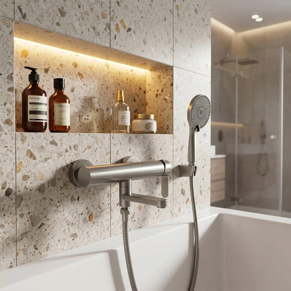 Badkraan Rea Arcos Brushed Nickel