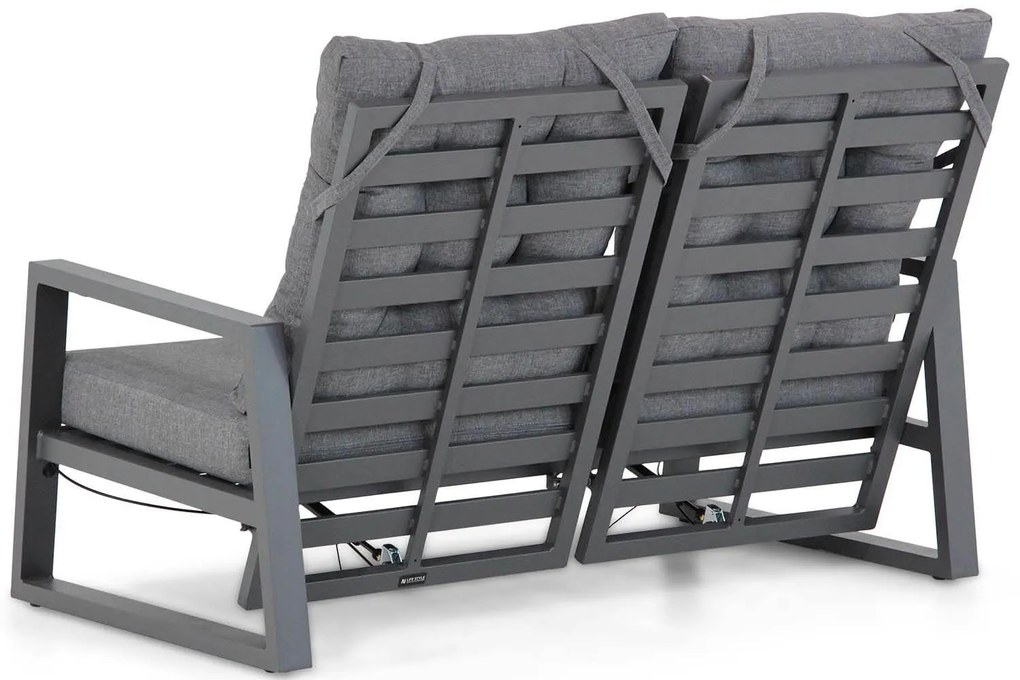 Stoel en Bank Loungeset Aluminium Grijs 4 personen Lifestyle Garden Furniture Batala