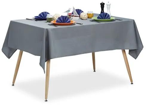 Tafelkleed waterafstotend - tafellaken tuintafel - rond of rechthoekig tafelzeil Grijs 140x180cm