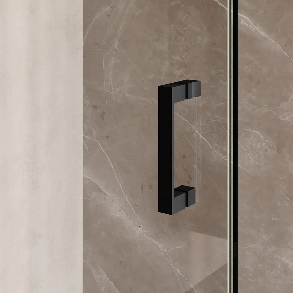 Brauer Void profielloze nisdeur 190cm met draaideur 70cm aan muur zwart mat