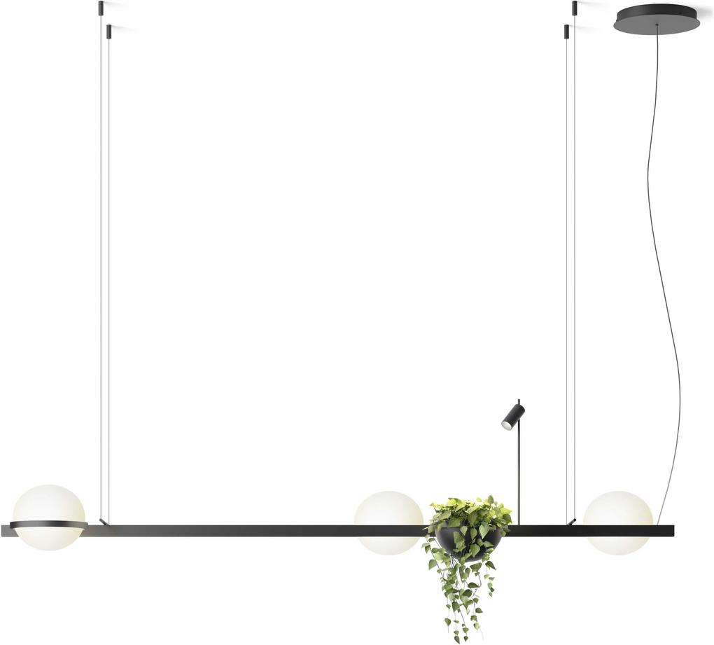 Vibia Palma hanglamp 3736 LED met plantenbak mat grijs