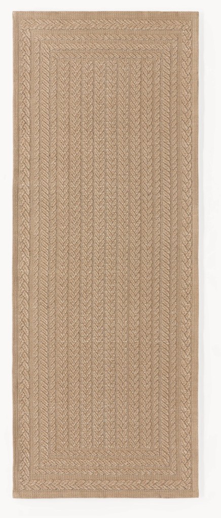 Handgeweven in- & outdoor loper Anil met geometrisch patroon