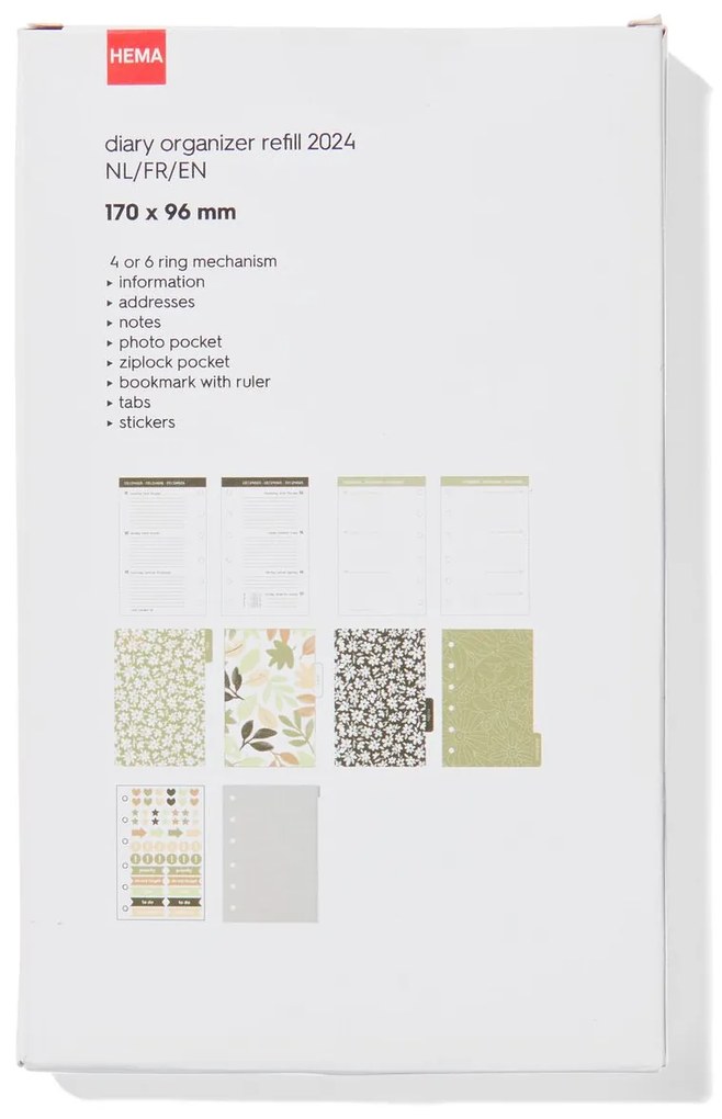 HEMA Agenda Vulling 2024 17x9.6 Kleur