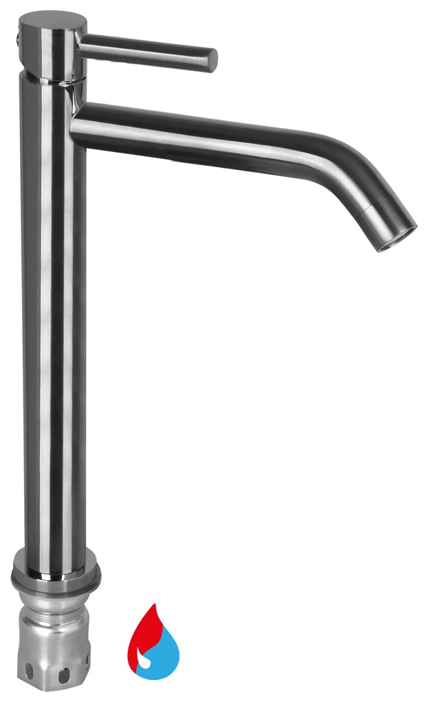 Differnz hoge wastafelkraan met hendel gunmetal