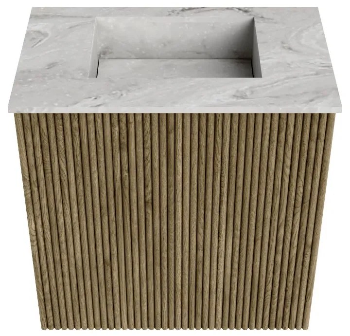 Mondiaz Joya DLux 40cm toiletmeubel dusk met wastafel faye midden zonder kraangat glace