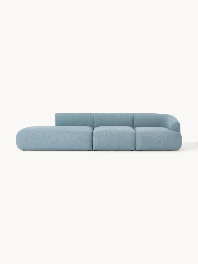 Modulaire XL chaise longue Sofia van bouclé stof