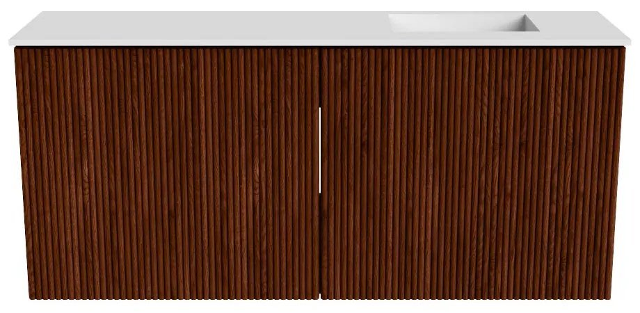 Mondiaz Joya 90cm toiletmeubel ruby met wastafel faye rechts 1 kraangat talc