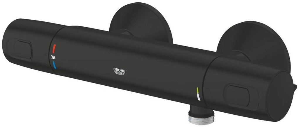 Grohe QuickFix Precision Trend douche-thermostaatkraan 12cm mat zwart