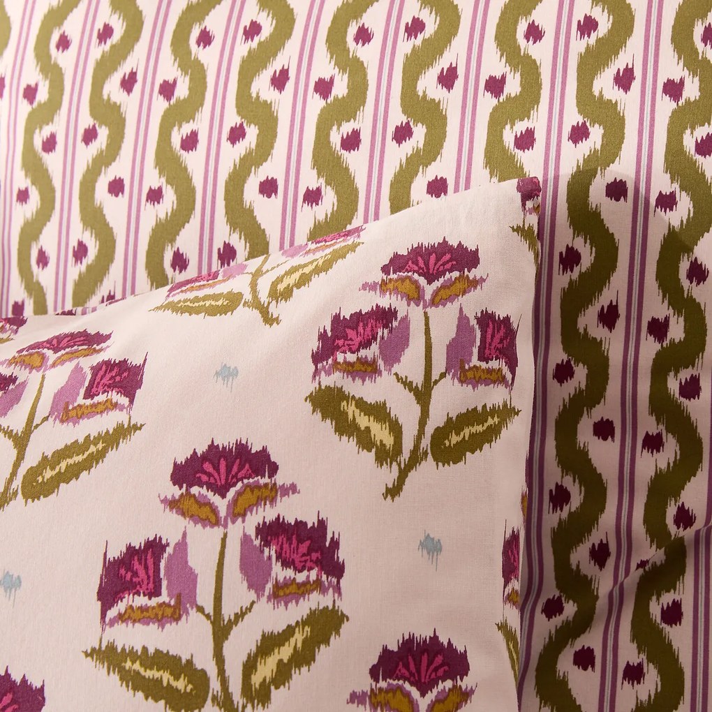 Kussensloop in gewassen katoen, bloemenprint, ANTES