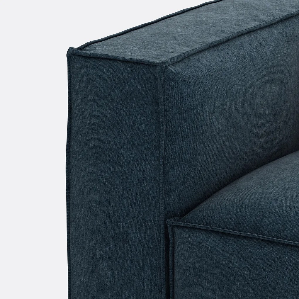Modulaire bank, 2-zit, in gestructureerd fluweel, Seven