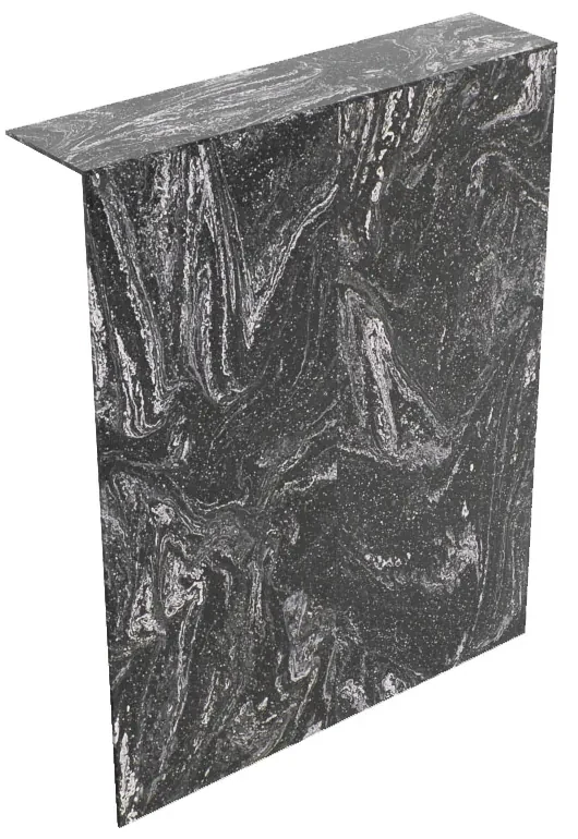 Mondiaz Hope toiletplaat solid surface 100x125cm lava niet voorgeboord