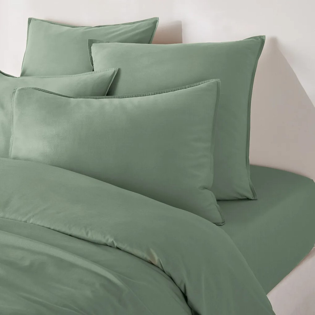 Effen hoeslaken in gewassen katoen, omslag 30 cm, Scenario