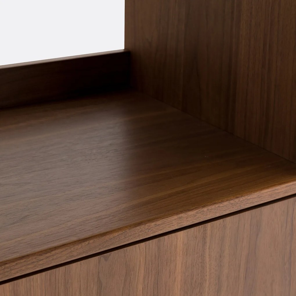 Vintage boekenkast, notenhout en fineer, LARSEN