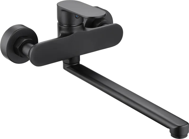 Mexen Milo badkraan lange uitloop, zwart - 71335-70