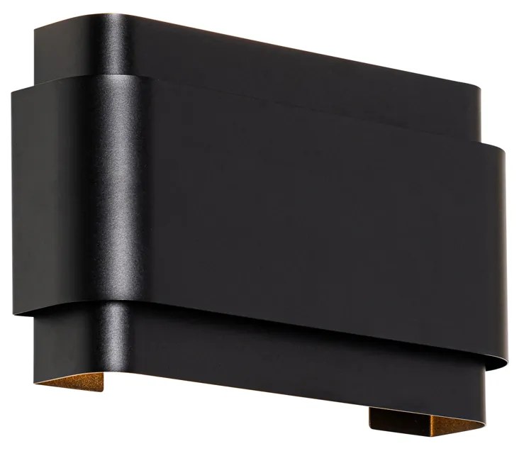 Industriële wandlamp zwart 2-lichts - Coen