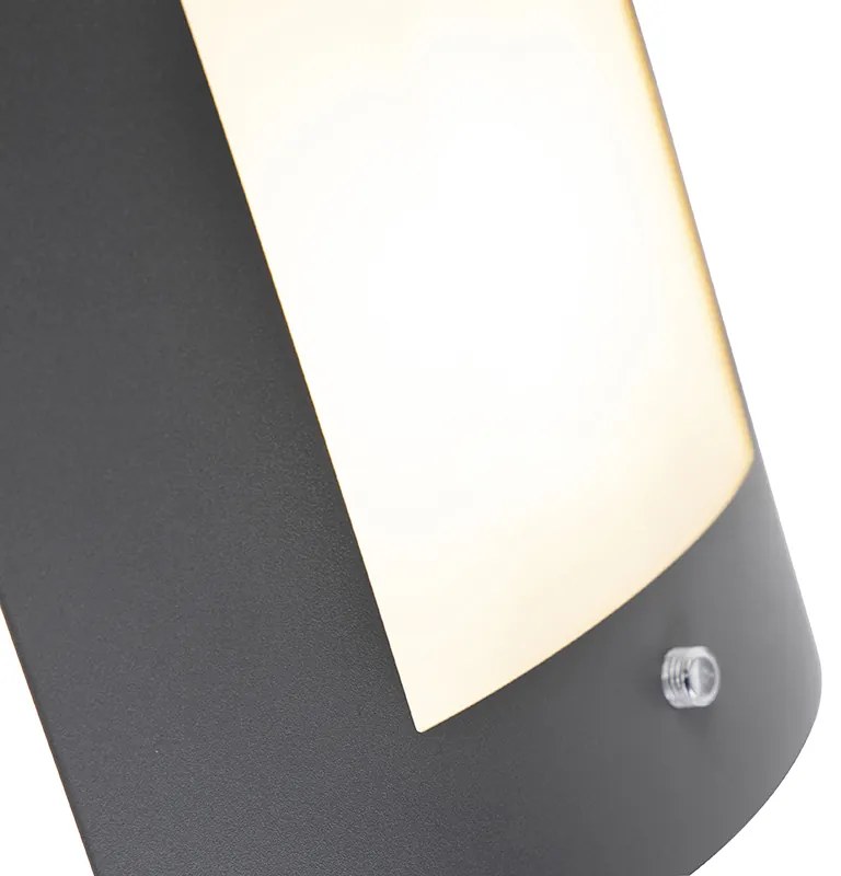 Buiten wandlamp antraciet IP44 schemersensor - Emmerald