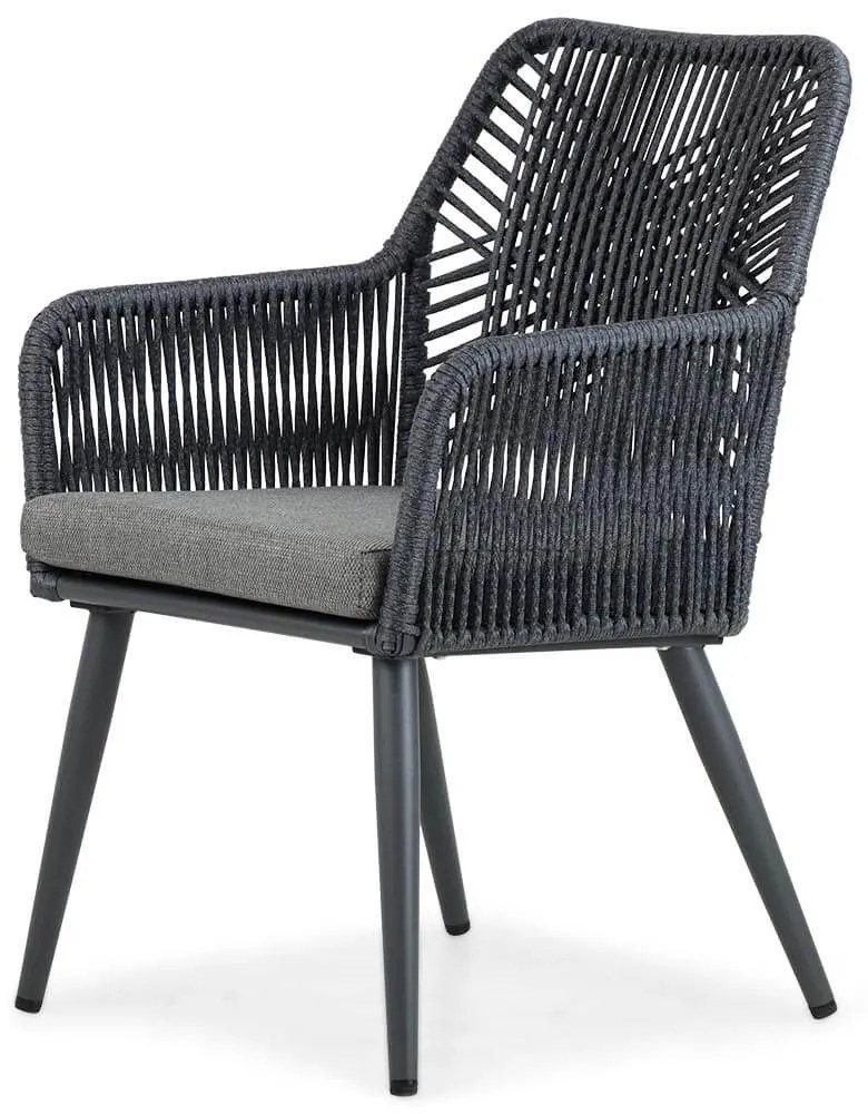 Tuinset 4 personen 180 cm Aluminium/wicker Grijs Coco Vedra/Matale