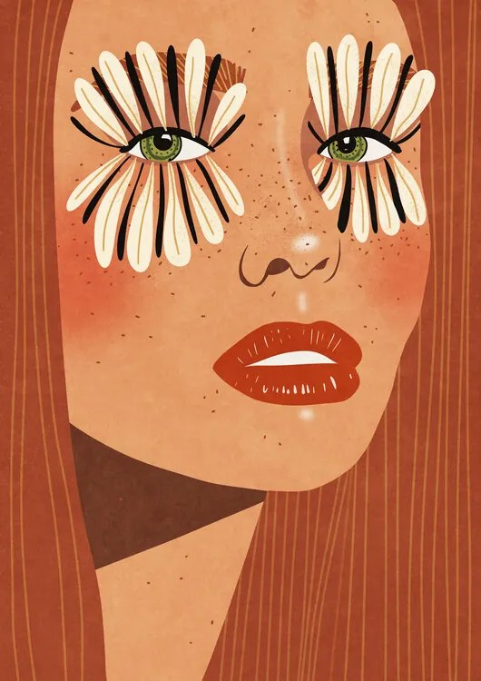 Ilustratie Flower Eyes, Raissa Oltmanns