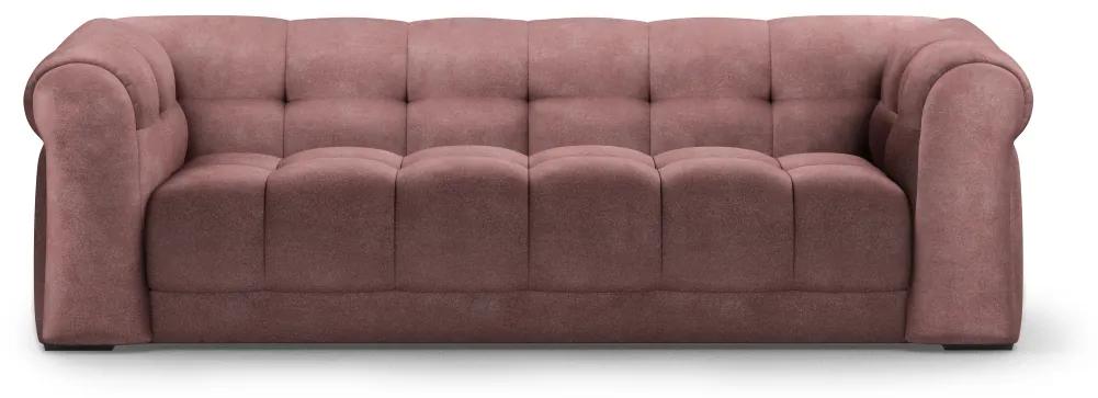 Rivièra Maison - Cobble Hill Sofa 3,5 Seater, velvet, dusty pink - Kleur: roze