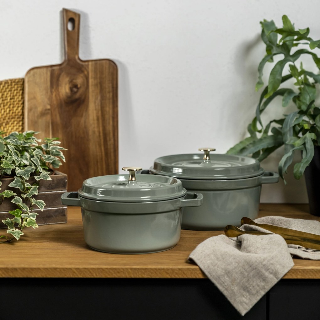 Staub La Cocotte Cocotte 24 cm / 3,7 l, Rond, eucalyptus - La Cocotte - Staub