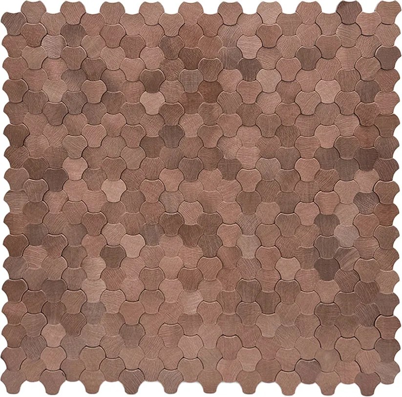 Zelfklevende Mozaïektegels Metaal | Driepas 3D Brons | 30,5×29,6 cm | Keuken, Bad & WC