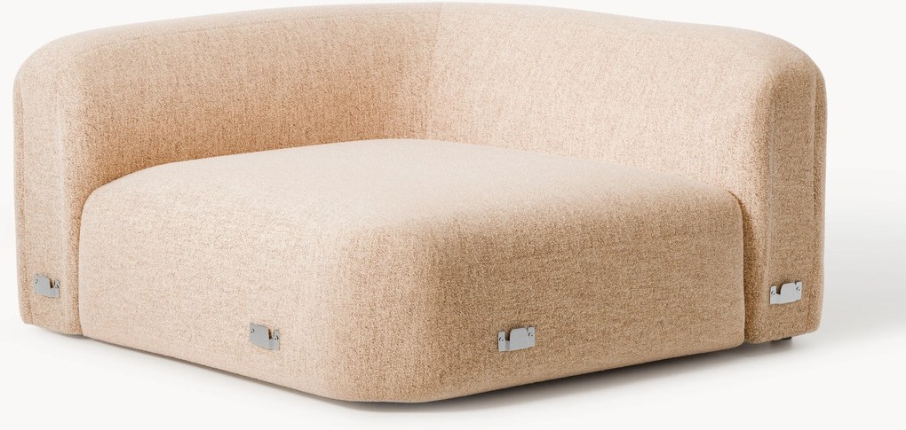 Afgeronde hoekmodule Wolke van bouclé