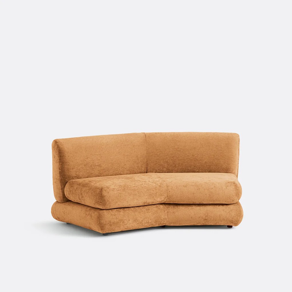 Omvormbare 2-zitsbank in dik fluweel, HOOVER