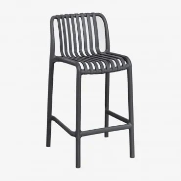 Verpakking Van 4 Wendell Polypropyleen Stapelbare Tuinstoelen Grijs – Grafiet & ↑65 Cm - Sklum