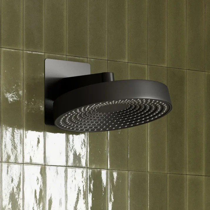 Saniclear Evolution hoofddouche 30cm met wandbevestiging zwart mat