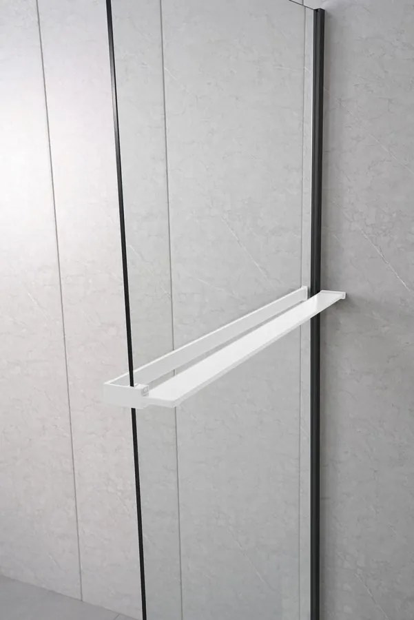 Sapho Shelf handdoekhouder en planchet voor douchewand wit mat