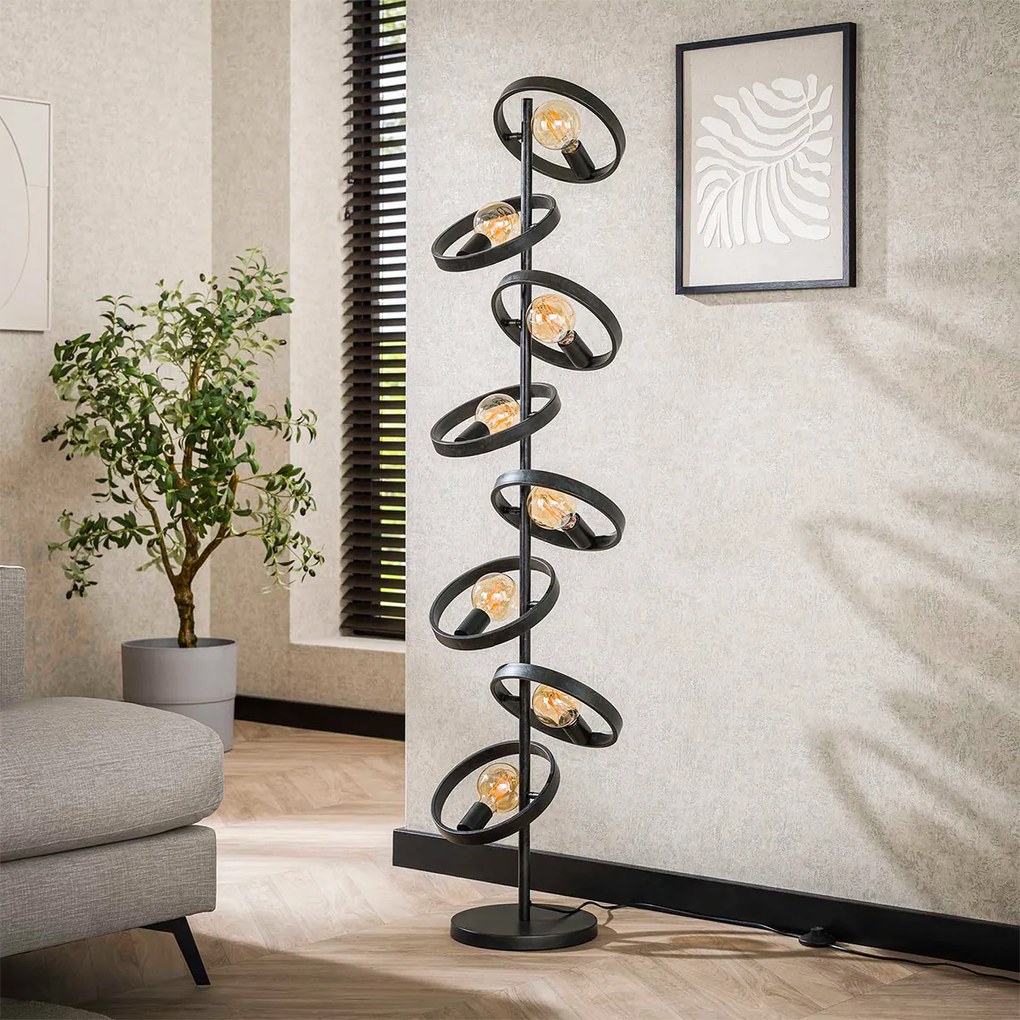 Staande Lamp Metalen Ringen