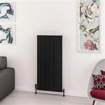 Eastbrook Withington radiator 55x120cm aluminium 1101W zwart mat