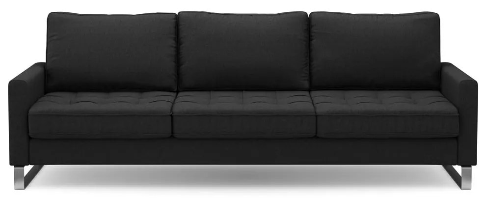 Rivièra Maison - West Houston Sofa 3,5 Seater, oxford weave, basic black - Kleur: zwart