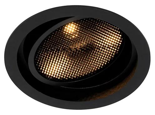 Moderne inbouwspot zwart verstelbaar - Coop 111 Honey Modern GU10 rond Binnenverlichting Lamp