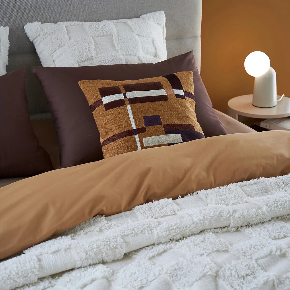 Kussenhoes in getuft katoen 65x65 cm, Renzo