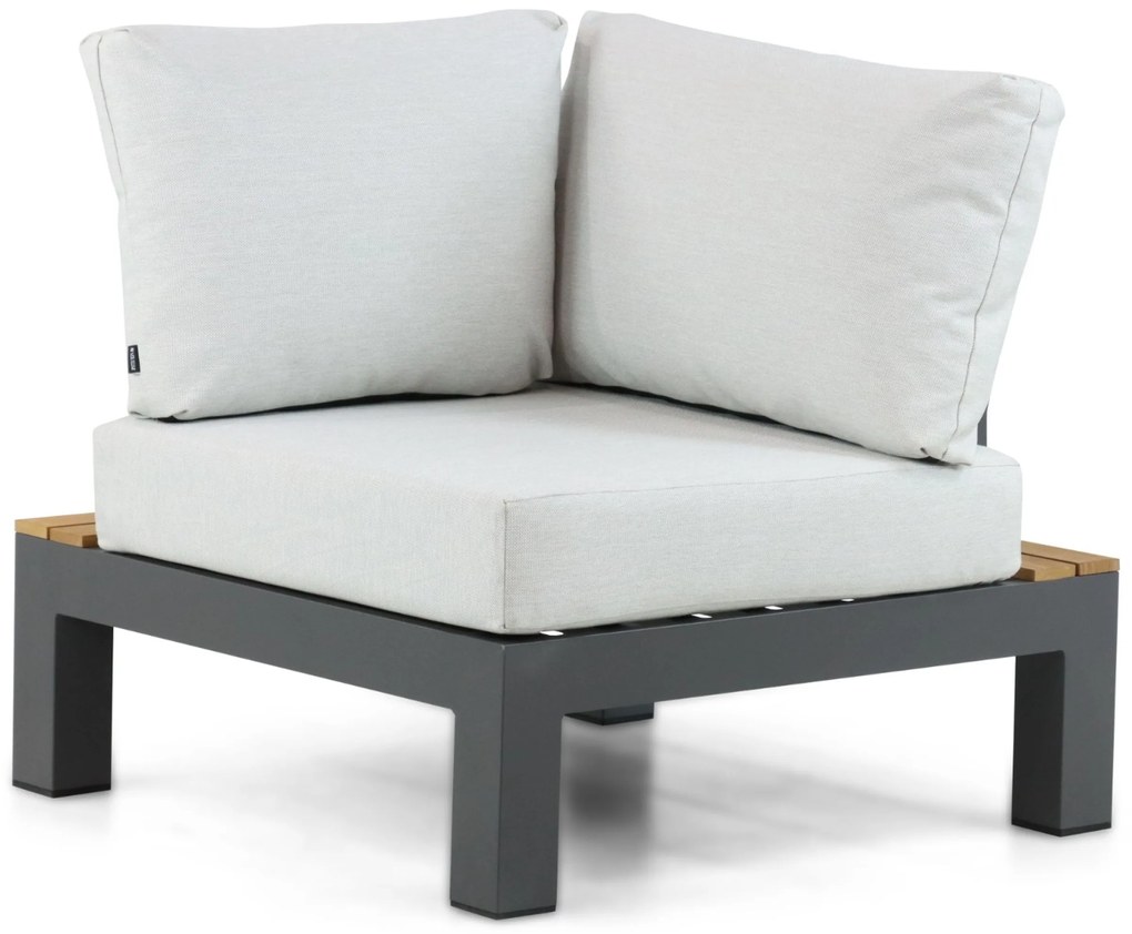 Loungeset 6 personen Aluminium/Teak Grijs Lifestyle Garden Furniture Vittoria