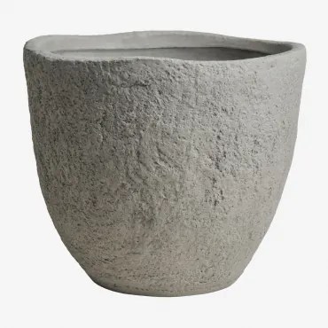 Buitenbloempot Van Cement Nuria Grijs – Koel & Ø45 Cm - ↑40 Cm - Sklum
