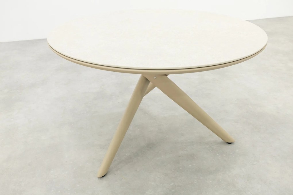 Dublin ronde tuintafel Ø120 cm. - Latte