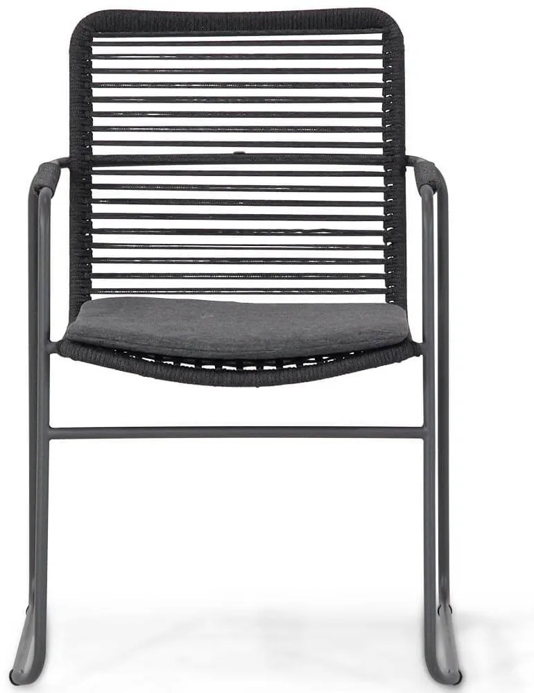 Tuinstoel stapelbaar Rope Grijs-antraciet Taste Elba   incl. Lifestyle Garden Furniture cushion (1 stuk)